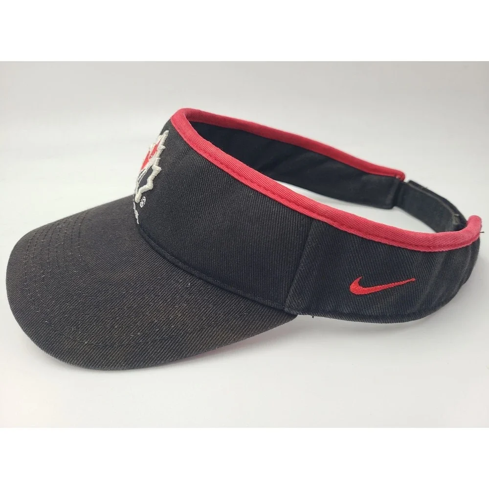 Vintage Canada National Hockey Team Nike Sun Golf Visor Adjustable Hat Cap Black